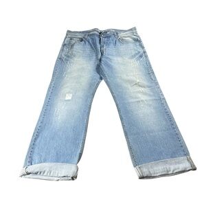 American Exchange Men’s Button/ Zip Up 5 Pocket Denim Jeans Size 36 x 32